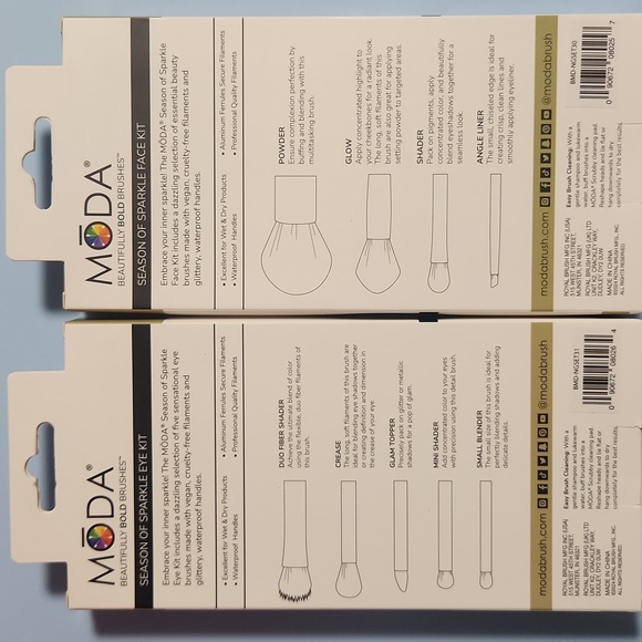 NIB Moda Brush Sets Buyers Color Choice - Picture 2 of 4